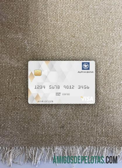 Cartão de débito Visa Grécia Alpha Bank Photolook Front modelo